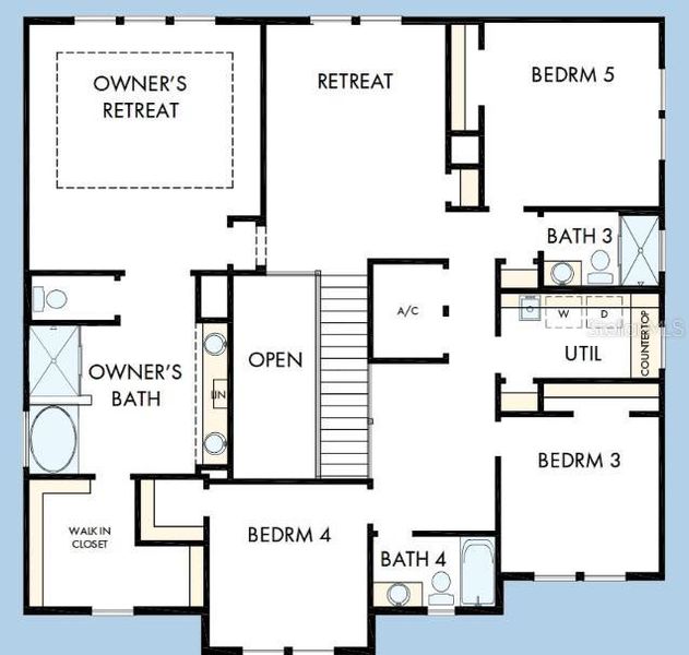 2D floor plan layout of this home in , Tampa, FL (Image 3).