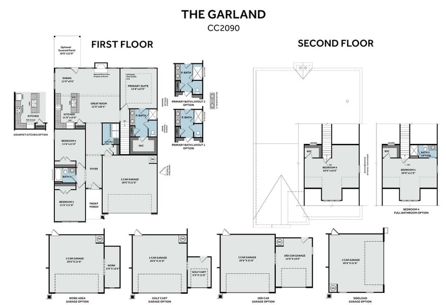 2D floor plan layout for the Garland by Caviness & Cates Communities in Bartlett Manor, Youngsville, NC (Image 284). 2D floor plan layout for the Garland by Caviness & Cates Communities in Bartlett Manor, Youngsville, NC (Image 284).