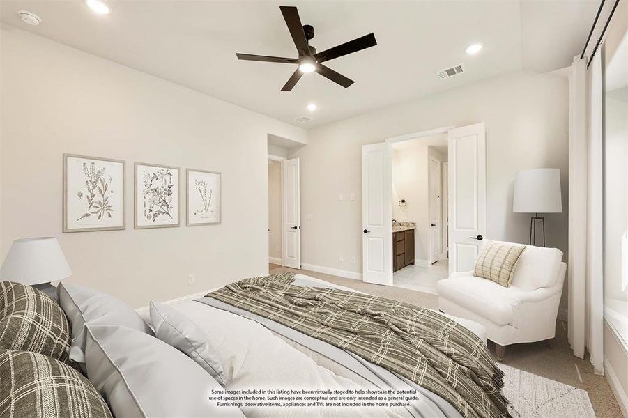 Furnished interior view inside a new home in Creekview Meadows, Pilot Point (Image 13).