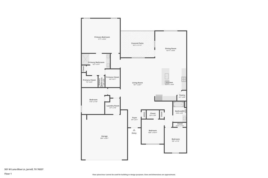 2D floor plan layout of this home in Colson Ranch, Jarrell, TX (Image 2). 2D floor plan layout of this home in Colson Ranch, Jarrell, TX (Image 2).