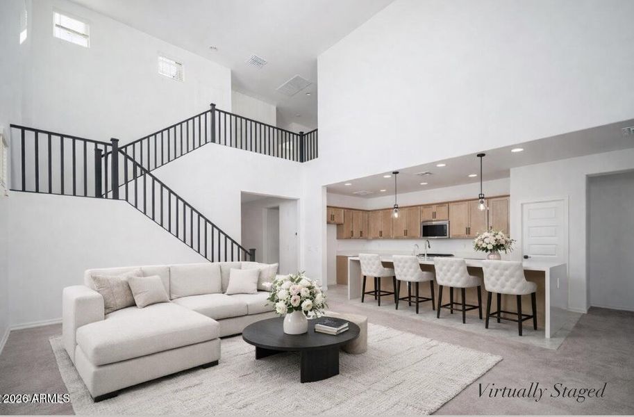 Virtually Staged Living Room