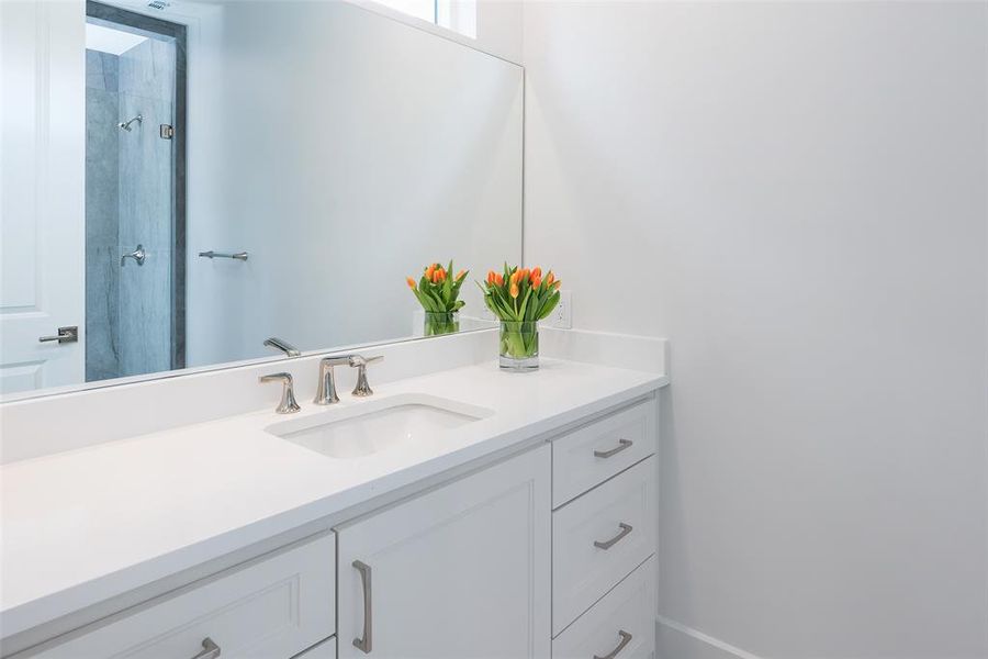 Bathroom featuring oversized vanity