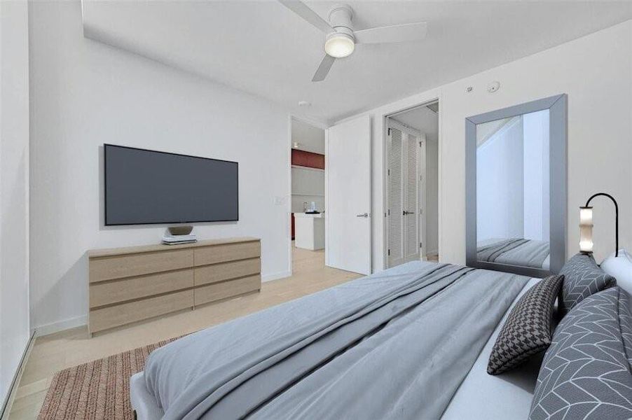 Furnished interior view inside a new home in The Linden Residences, Austin (Image 20).