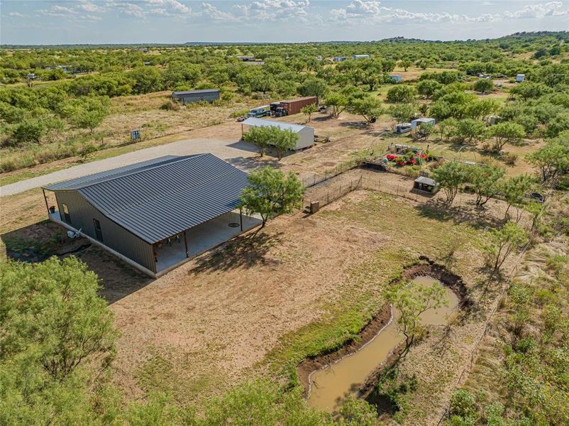View from above of property
