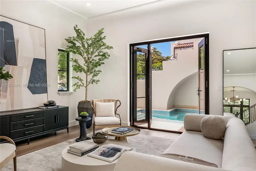 Furnished interior view inside a new home in , Coral Gables (Image 7).