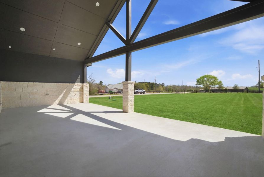 Exterior details and patio area of a home in Chapel Bend, Montgomery (Image 22).