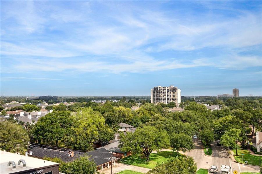 Step onto the balcony and behold the view from your West-facing balcony.