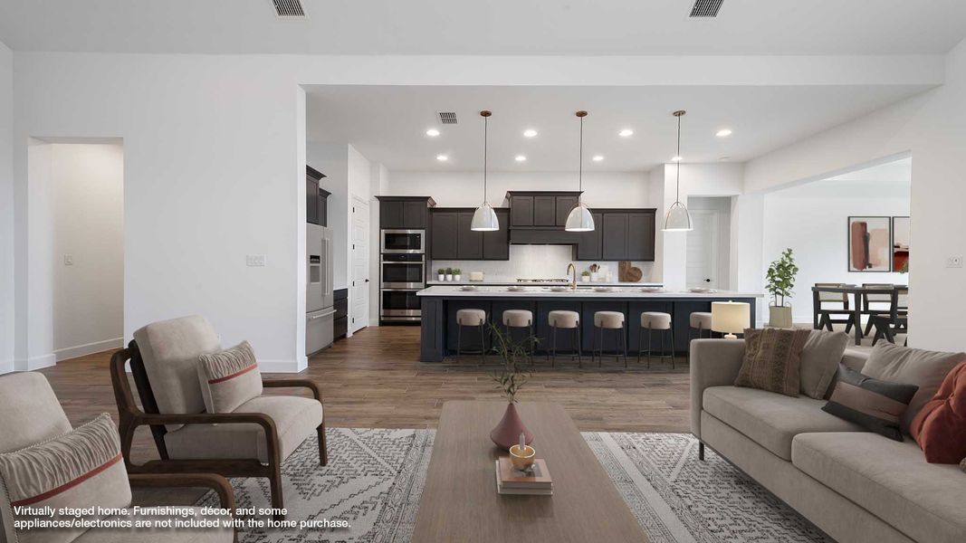 Representative furnished interior of a home built from the 3057W by Perry Homes in Sonoma Verde, Rockwall (Image 11).