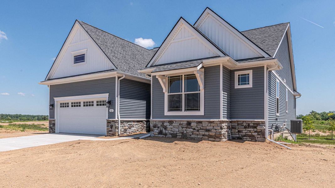 Representative exterior photo of a completed home built from the The Kensington by Norfolk Homes in Valleys, Jackson, MI (Image 25).