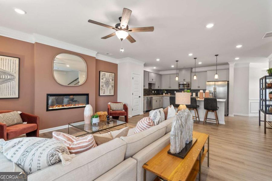 Furnished interior view inside a new home in Glendale Towns, Conyers (Image 9).