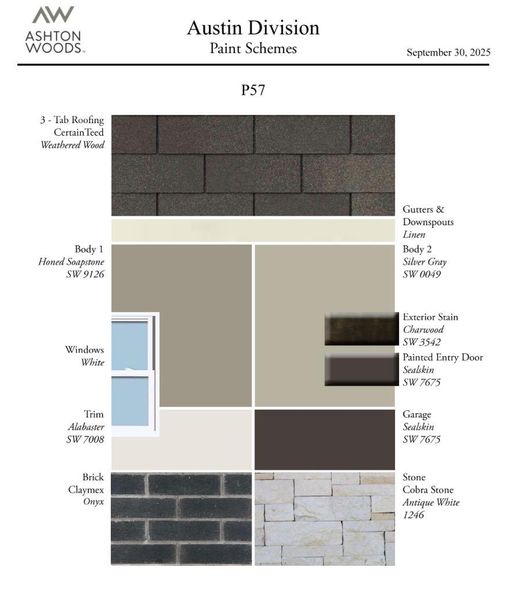 Sample of building materials used in homes in Lariat, Liberty Hill (Image 15).