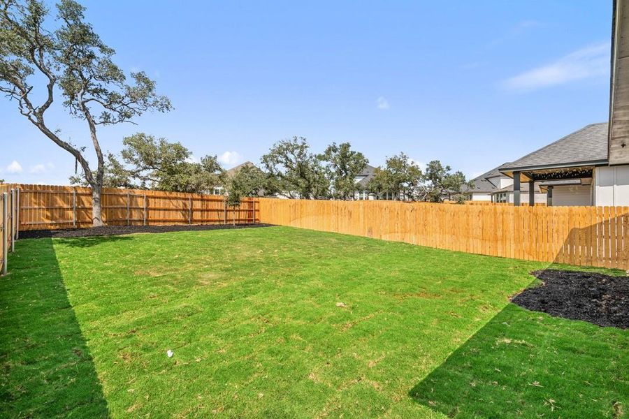 Exterior details and patio area of a home in Terrace Collection at Heritage, Dripping Springs (Image 18). Exterior details and patio area of a home in Terrace Collection at Heritage, Dripping Springs (Image 18).