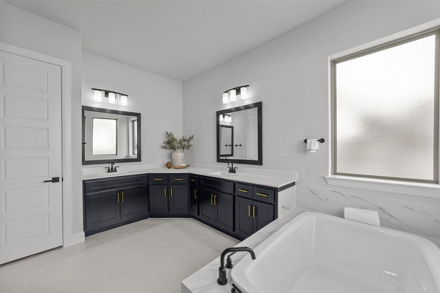 Furnished interior view inside a new home in South Pointe Manor Series, Mansfield (Image 7). Furnished interior view inside a new home in South Pointe Manor Series, Mansfield (Image 7).