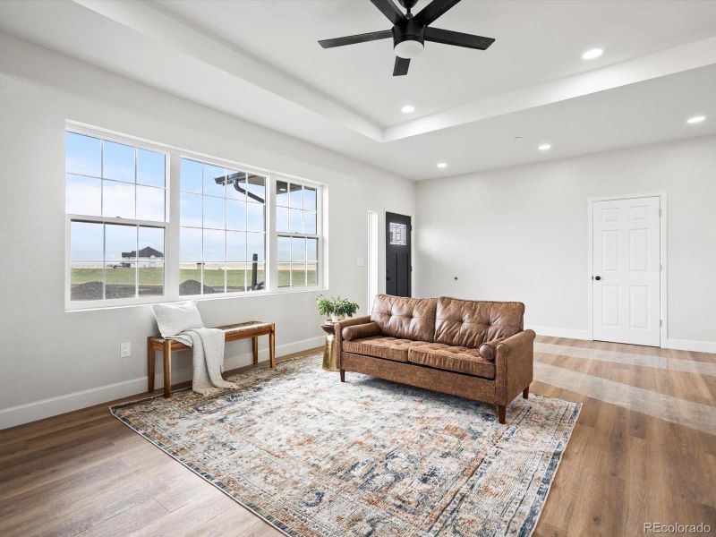 Furnished interior view inside a new home in , Strasburg (Image 1).