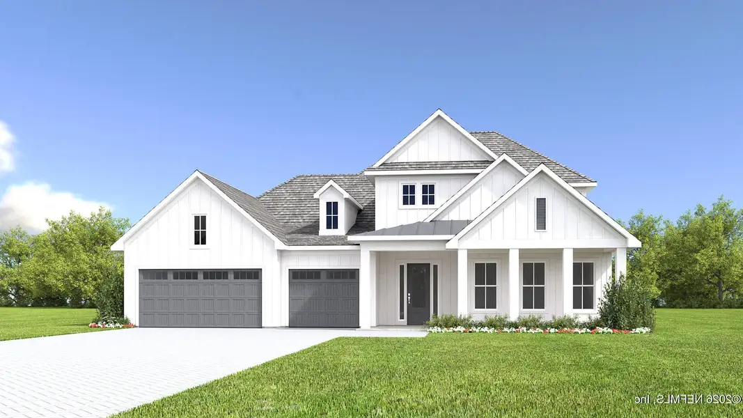 Front exterior of a new home in , St. Augustine, FL, highlighting curb appeal (Image 1). Front exterior of a new home in , St. Augustine, FL, highlighting curb appeal (Image 1).