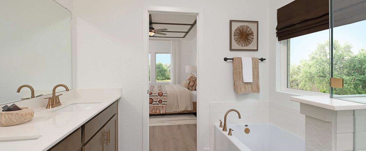 Representative furnished interior of a home built from the Jordan by Ashton Woods in Hennersby Hollow, San Antonio (Image 16).