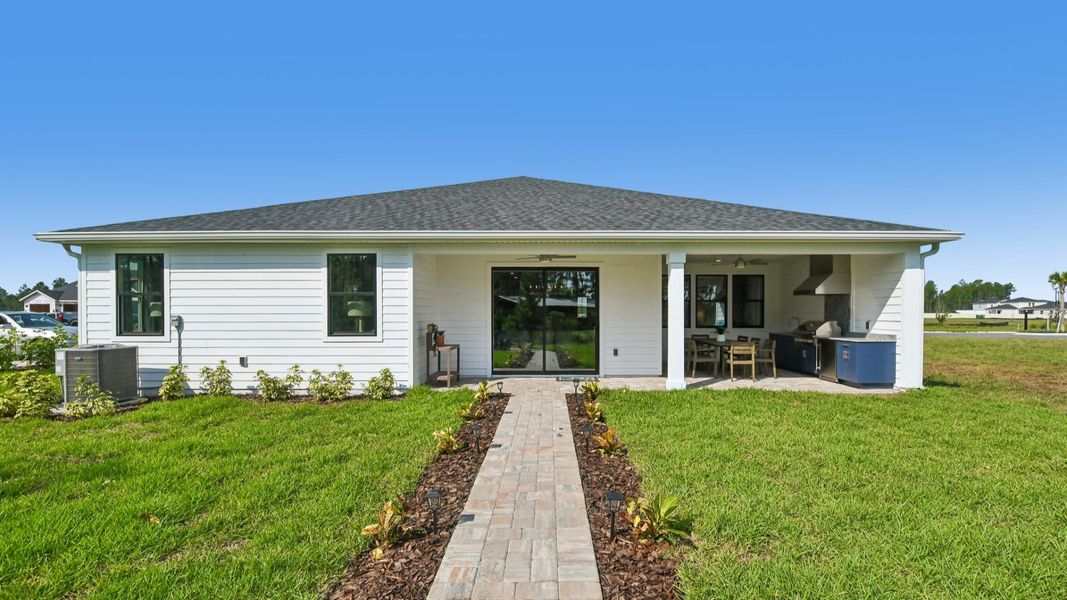 Exterior details and patio area of a home in Ardisia Park, New Smyrna Beach (Image 30). Exterior details and patio area of a home in Ardisia Park, New Smyrna Beach (Image 30).