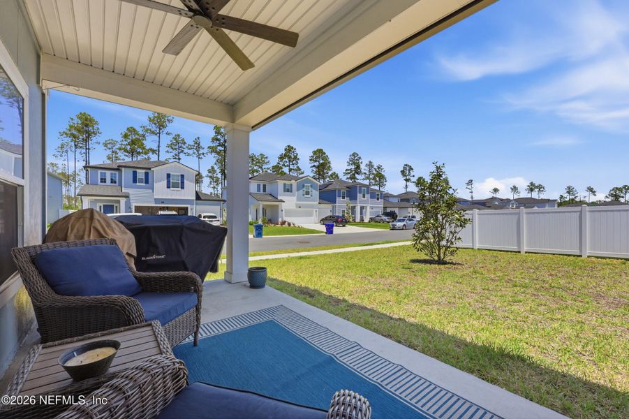 Exterior details and patio area of a home in Cordova Palms, St. Augustine (Image 26). Exterior details and patio area of a home in Cordova Palms, St. Augustine (Image 26).