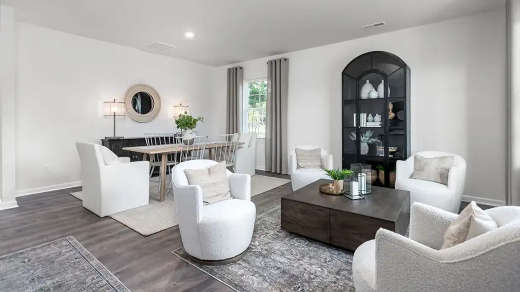 Furnished interior view inside a new home in The Estates at Edinborough, Gibsonville (Image 3).