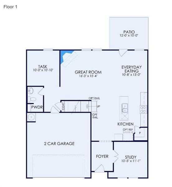2D floor plan layout of this home in Anderson Point, McDonough, GA (Image 2). 2D floor plan layout of this home in Anderson Point, McDonough, GA (Image 2).
