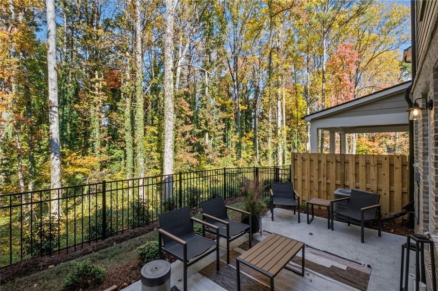 Exterior details and patio area of a home in Devin's Shire, Kennesaw (Image 22). Exterior details and patio area of a home in Devin's Shire, Kennesaw (Image 22).