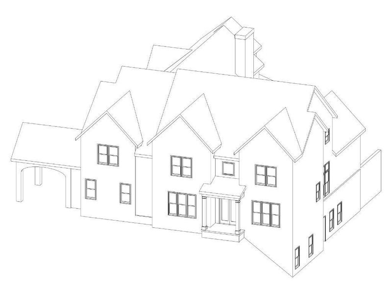Exterior rendering of this home design in , Marietta, GA (Image 7).