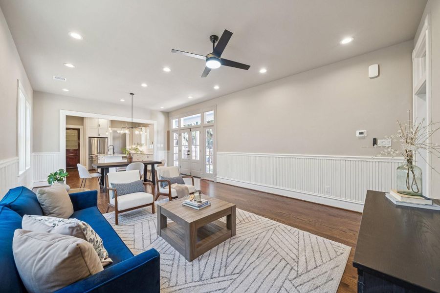 Standing in the front corner of the Living area, looking towards the rear of the home - big wide open space for family and friends to gather and celebrate! Standing in the front corner of the Living area, looking towards the rear of the home - big wide open space for family and friends to gather and celebrate!