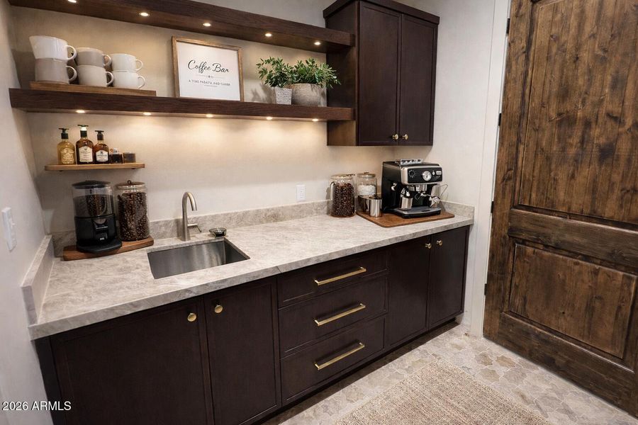 Coffee bar digitally staged Coffee bar digitally staged