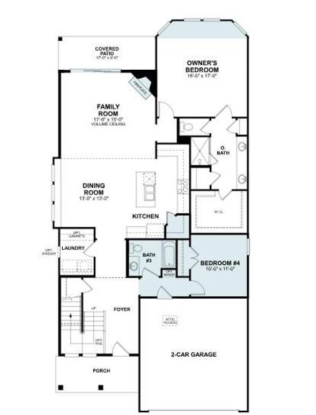 2D floor plan layout of this home in Cedar Brook, Leander, TX (Image 4). 2D floor plan layout of this home in Cedar Brook, Leander, TX (Image 4).