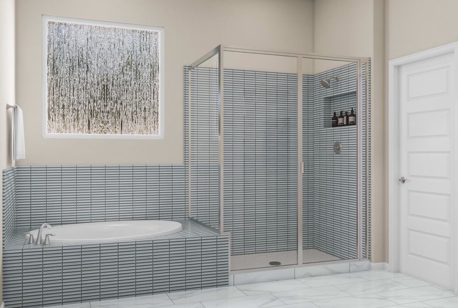 Representative furnished interior of a home built from the Rainey by Tri Pointe Homes in Lariat, Liberty Hill (Image 18).