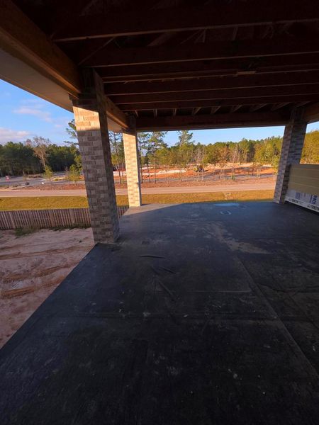 Large extended balcony.