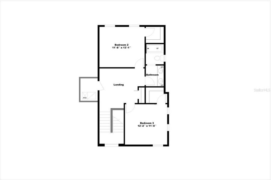 2D floor plan layout of this home in Yucatan Gardens, Orlando, FL (Image 4).