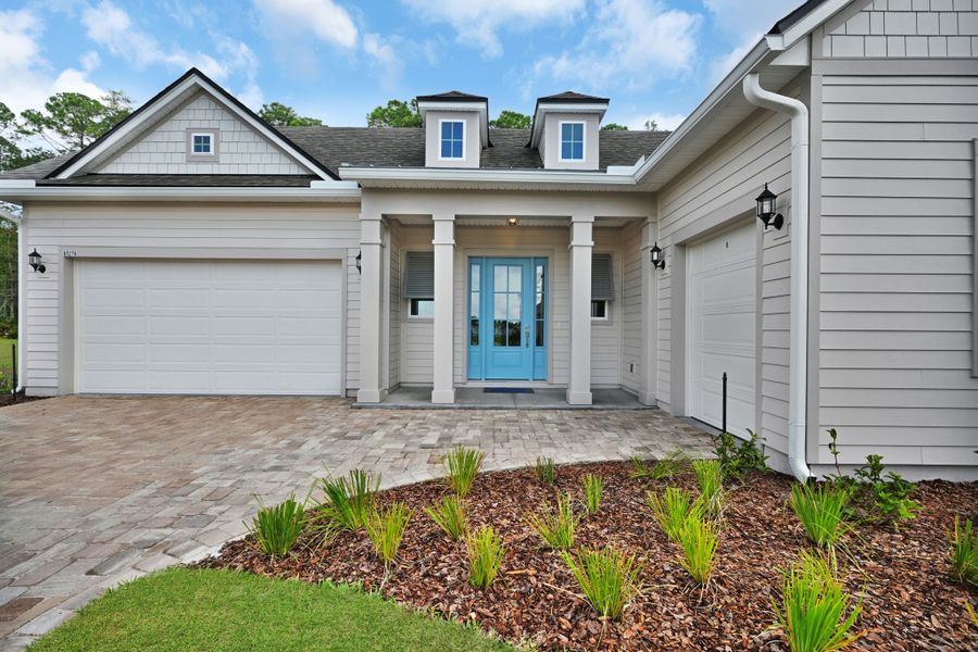 Representative exterior details of a home built from the Hudson II by Riverside Homes in Hidden Creek at SilverLeaf 70' Series, St. Augustine (Image 3).