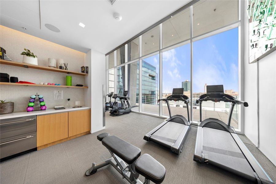 AMENITIES. Elevated amenity deck on the tenth floor includes: Covered Lap Pool, Outdoor Cooking & Dining, Fire Pit Lounge, Sauna, Hot & Cold Plunge Pool, Exercise Facility, Dog Park w/ Washing Station, Conference Room / Private Dining, Club Room w/ Kitchen. Ground floor amenities include 24/7 Concierge, Lobby and two (2) retail spaces. AMENITIES. Elevated amenity deck on the tenth floor includes: Covered Lap Pool, Outdoor Cooking & Dining, Fire Pit Lounge, Sauna, Hot & Cold Plunge Pool, Exercise Facility, Dog Park w/ Washing Station, Conference Room / Private Dining, Club Room w/ Kitchen. Ground floor amenities include 24/7 Concierge, Lobby and two (2) retail spaces.