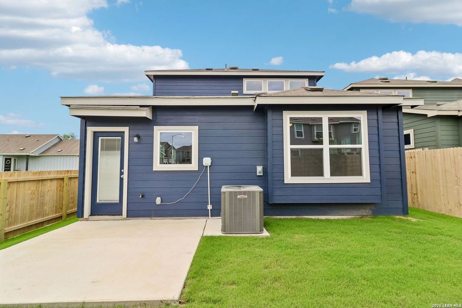 Exterior details and patio area of a home in Casinas at Gruene, New Braunfels (Image 4).