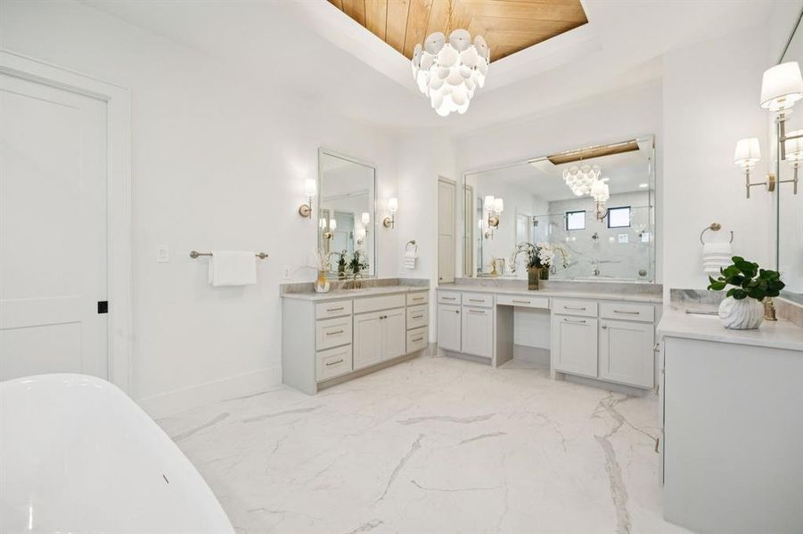 Furnished interior view inside a new home in , Keller (Image 29).