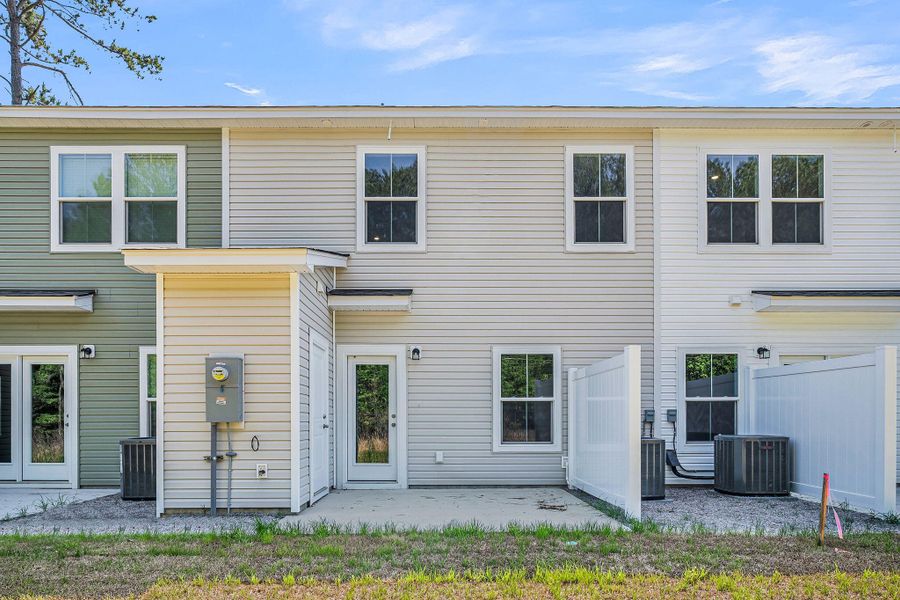 Exterior details and patio area of a home in Lakeview Commons, Goose Creek (Image 30).