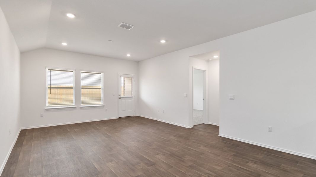 Representative unfurnished interior of a home built from the The Juniper by D.R. Horton in Palomino, Manor (Image 11).