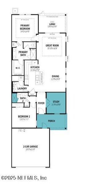 2D floor plan layout of this home in RiverTown - WaterSong, St. Johns, FL (Image 3). 2D floor plan layout of this home in RiverTown - WaterSong, St. Johns, FL (Image 3).