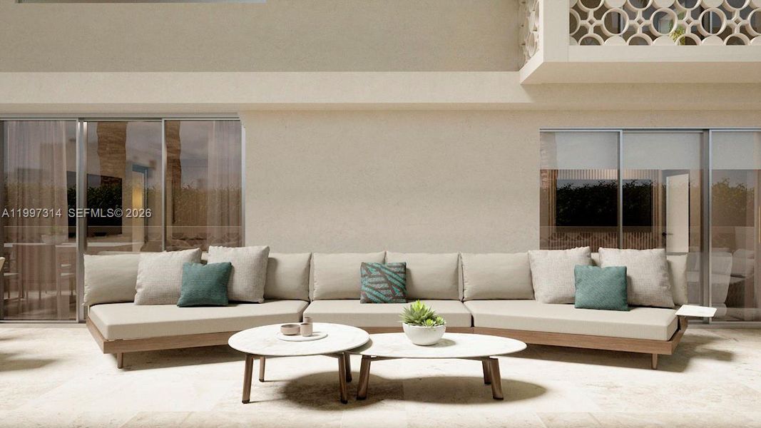 Furnished interior view inside a new home in , Miami Beach (Image 15).