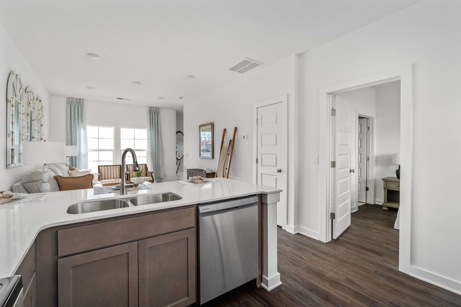 Furnished interior view inside a new home in The Towns at Red River, Gallatin (Image 13). Furnished interior view inside a new home in The Towns at Red River, Gallatin (Image 13).