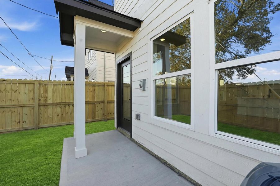 Exterior details and patio area of a home in , La Porte (Image 3). Exterior details and patio area of a home in , La Porte (Image 3).