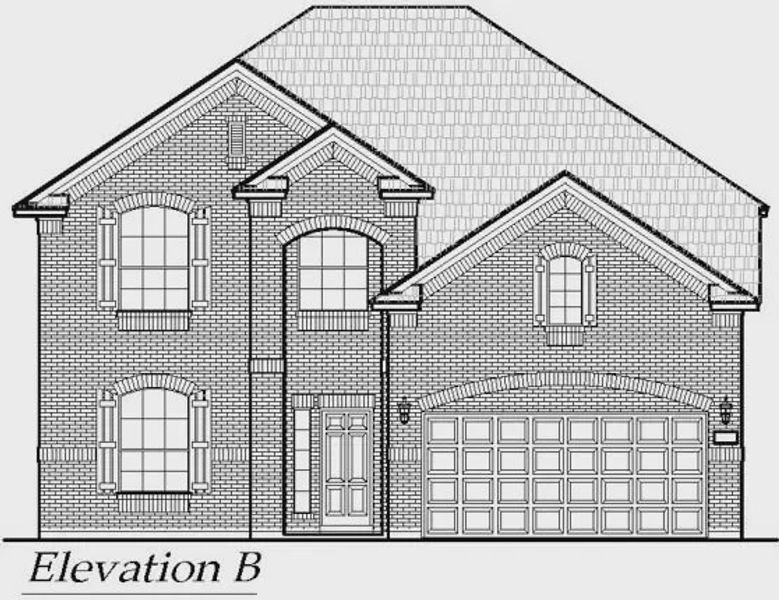 Exterior rendering of this home design in Summer Crest, Fort Worth, TX (Image 14).