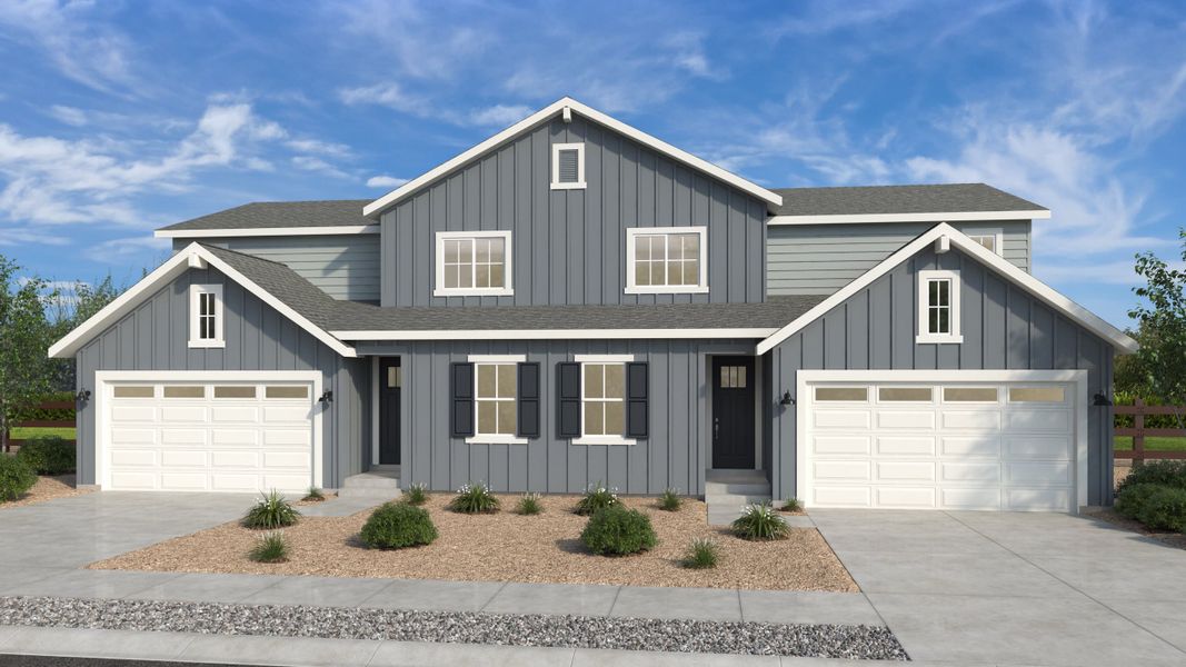 Representative exterior photo of a completed home built from the Estes by Taylor Morrison in Parterre, Thornton, CO (Image 18).