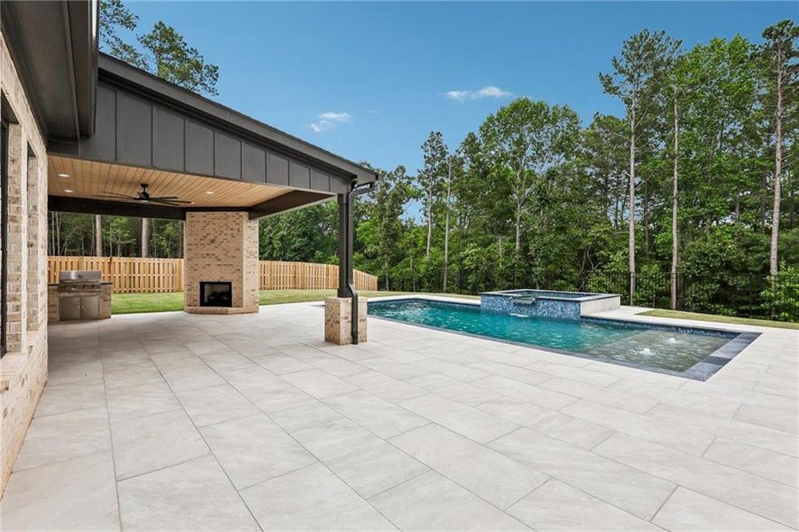 Exterior details and patio area of a home in , Flowery Branch (Image 32).
