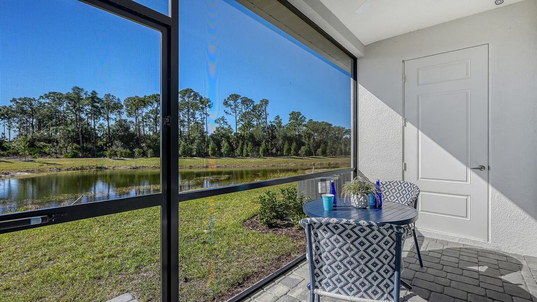 Exterior details and patio area of a home in Grand Park Real Estate and Homes for Sale in Sarasota, FL - Neal Communities, Sarasota (Image 26).