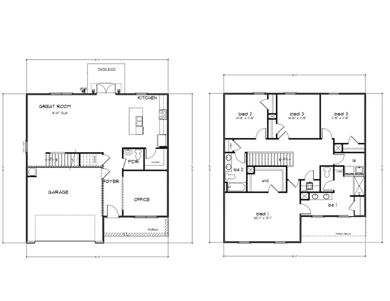 2D floor plan layout of this home in Wesley Park, Crawfordville, FL (Image 2). 2D floor plan layout of this home in Wesley Park, Crawfordville, FL (Image 2).
