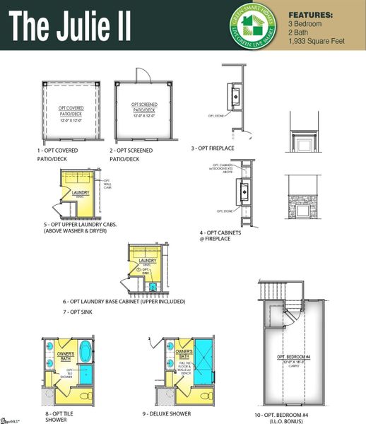 2D floor plan layout of this home in Shiloh Trail, Wellford, SC (Image 3).