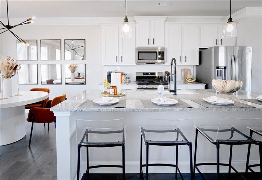 Furnished interior view inside a new home in Towns at Enclave, Lawrenceville (Image 6).
