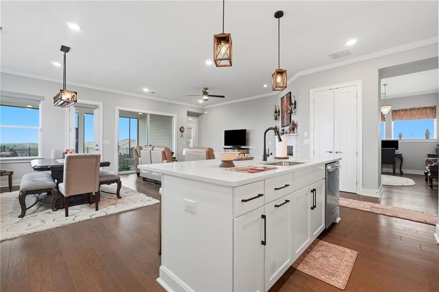 Furnished interior view inside a new home in The Retreat at Sterling on the Lake 48', Flowery Branch (Image 11).